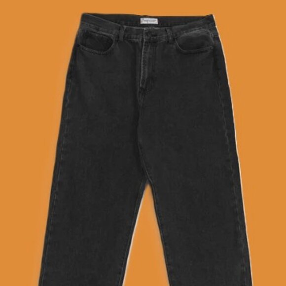 Men's Black Stone Wash Japanese Denim "Medici" from Santo Studio Size 32x30 NWT - Picture 2 of 2